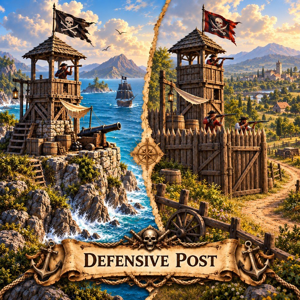 Defense Post art for Claiming Cosmos: coastal and inland watchtowers