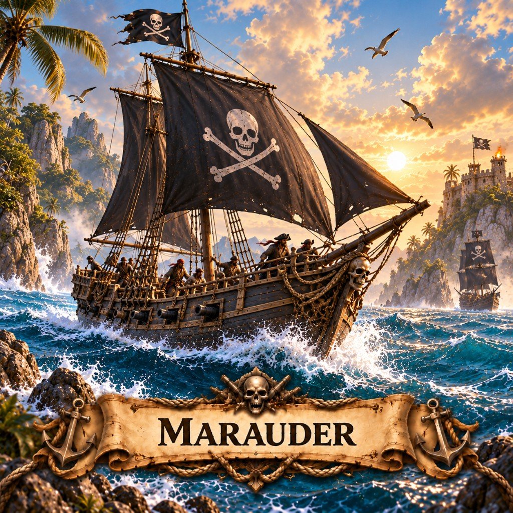 Marauder art for Claiming Cosmos: a faster Harbor raider hull