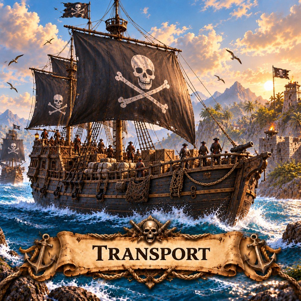 Transport ship art for Claiming Cosmos: a troop ship packed for landing